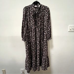 Levi’s Long Dark Floral Tiered Dress